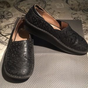 Alegria Deb 435 black leather clogs Sz 39 US 9